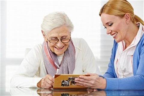 Aged Care worker and client