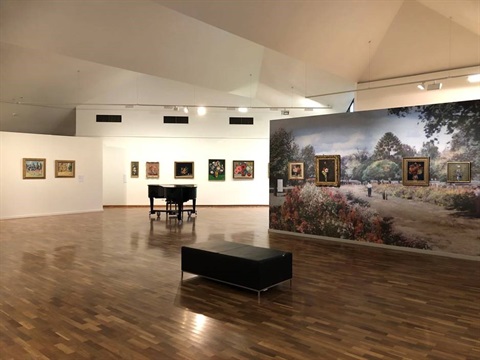 Photograph of inside Ledger Gallery for Re-generation exhibition